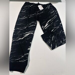 NWT LuLaRoe Black and White Marble Print Jax Joggers w Pockets